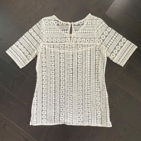 Massimo Dutti lace Tee sz XS - Picture 4 of 4